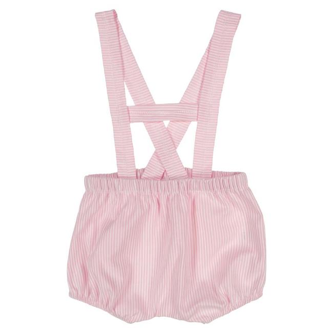 Picture of Rapife Baby Girls Stripe Dungarees - Pink