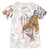 Picture of Kenzo Kids Girls Tiger Jungle T-shirt Dress - Ivory
