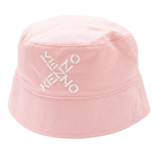 Picture of Kenzo Kids Girls Logo Bucket Hat - Pink