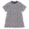 Picture of Kenzo Kids Girls AOP Logo Print T-shirt Dress - Navy