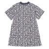 Picture of Kenzo Kids Girls AOP Logo Print T-shirt Dress - Navy