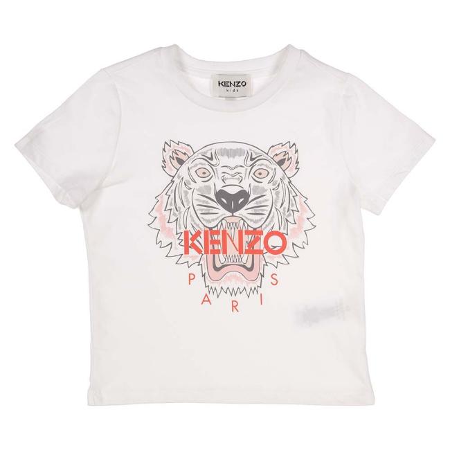 Picture of Kenzo Kids Girls Classic Tiger T-shirt - White