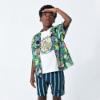 Picture of Kenzo Kids Boys Striped Jersey Shorts - Navy