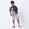 Picture of Kenzo Kids Boys Tiger Jersey Shorts - Cream