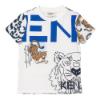 Picture of Kenzo Kids Boys Tiger Jungle T-shirt - Ivory