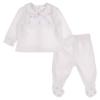 Picture of Rapife Velour Footie Set With Stars - White Silver