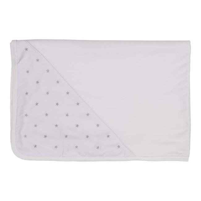 Picture of Rapife Velour Blanket Shawl With Stars - White Silver