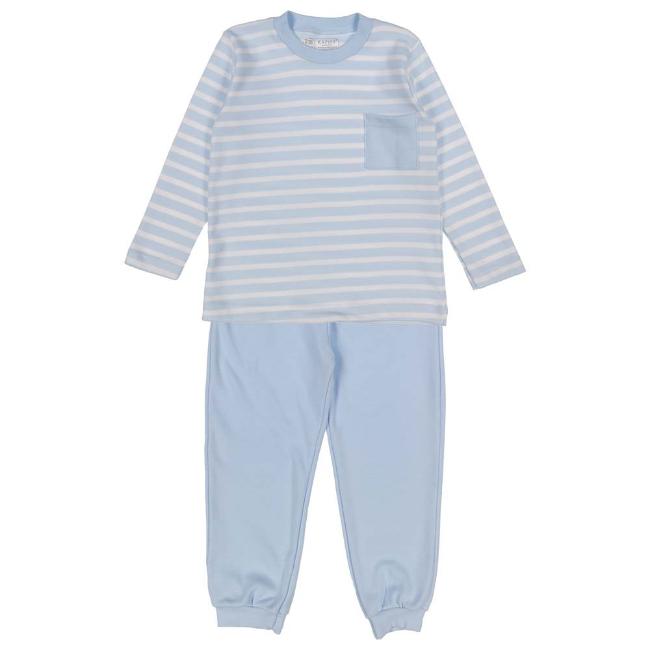 Picture of Rapife Boys Stripe Top Loungewear Set - Blue 