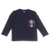 Picture of Rapife Boys Check Pocket Top Loungewear Set - Navy