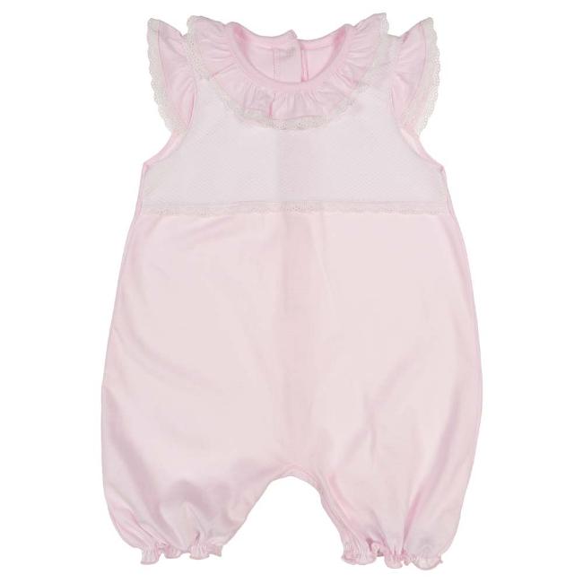 Picture of Rapife Baby Girls Ruffle Collar Romper - Pink