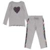Picture of Blue Seven Sequin Heart Top & Joggers Set - Light Grey