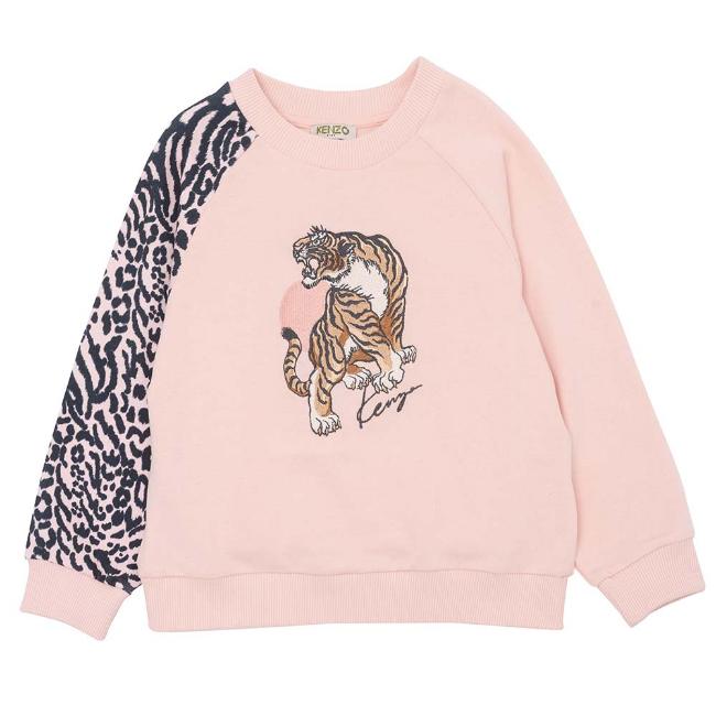 Picture of Kenzo Kids Girls Tiger Pop Sweatshirt - Pink