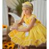 Picture of Meriche Alta Costura Picasso Polka Dress & Headband Set - Yellow