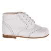 Picture of Panache Traditional Lace Up Toddler Boot - White Leather 