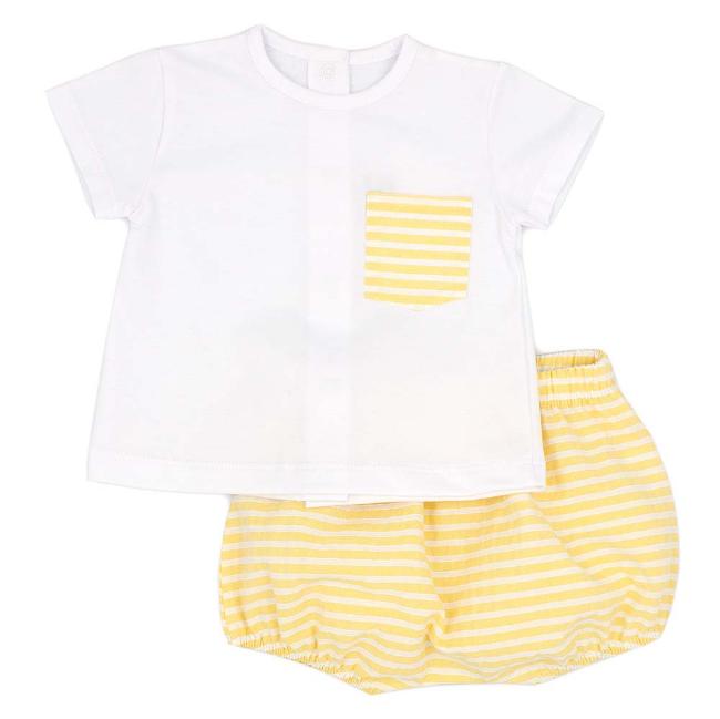 Picture of Rapife Baby Boys Stripe Shorts & T-Shirt Set - Lemon