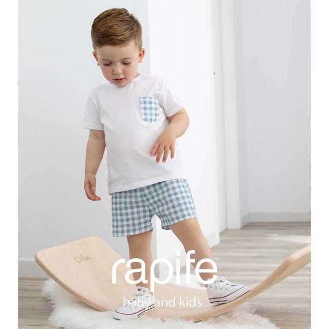 Picture of Rapife Boys Gingham Shorts & Top Set - Green