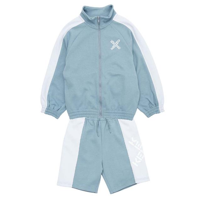 Picture of Kenzo Kids Boys Logo Shorts Tracksuit - Blue