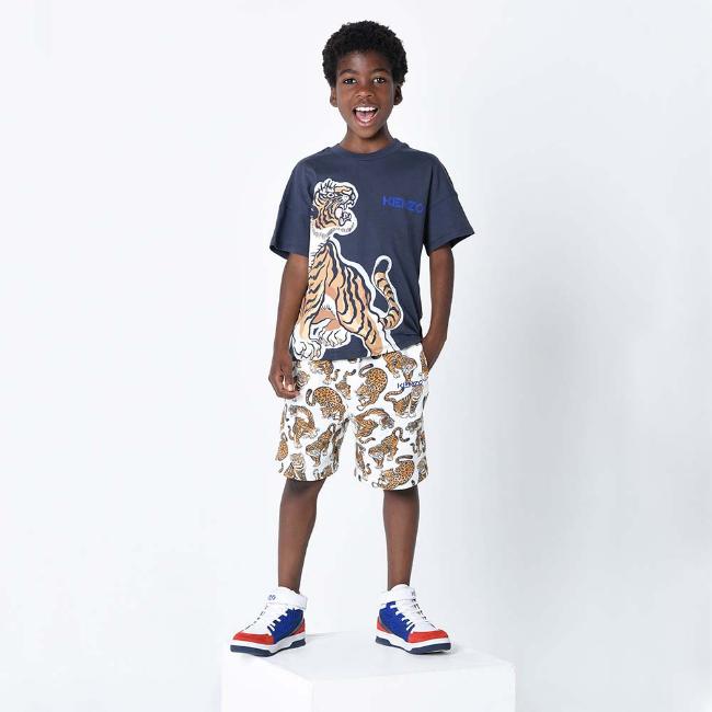 Picture of Kenzo Kids Boys Tiger T-shirt - Navy