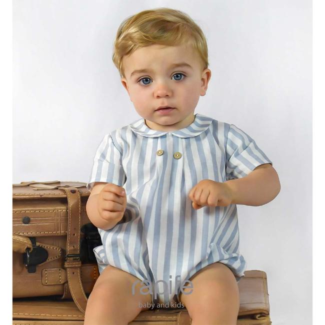 Picture of Rapife Baby Boys Wide Stripe Romper - Blue