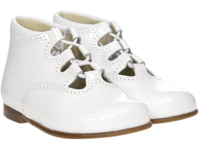 Picture of Panache High Back Open Front Lace Boot - White