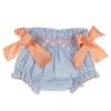 Picture of Miss P Smocked Blouse With Gingham Jam Pants - Blue Coral