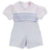Picture of Miss P Boys Smocked Buster Shirt Shorts Set - Blue Stripe