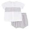 Picture of Rapife Baby Boys Gingham Shorts & T-Shirt Set - Grey