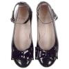 Picture of Panache Girls Double Bow Ankle Strap Shoe - Navy Blue