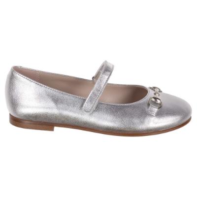 Picture of Panache Girls Snaffle Mary Jane Shoe - Silver Leather