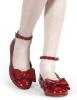Picture of Panache Girls Double Bow Ankle Strap Shoe - Red