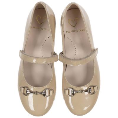 Picture of Panache Girls Snaffle Mary Jane Shoe - Arena Beige Patent