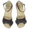 Picture of Panache Girls Knot Front Bow Sandal - Navy Leather