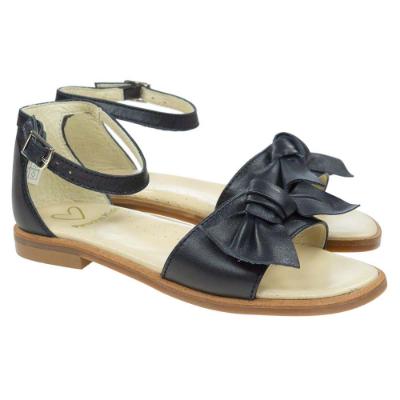 Picture of Panache Girls Knot Front Bow Sandal - Navy Leather