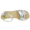 Picture of Panache Girls Knot Front Bow Sandal - Metallic Silver 