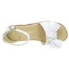 Picture of Panache Girls Knot Front Bow Sandal - White Leather