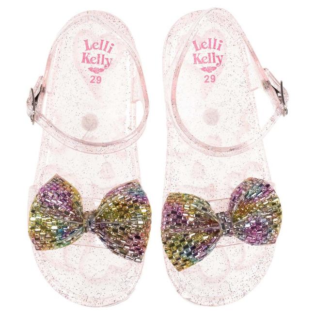 Picture of Lelli Kelly Gemma Diamante Bow Glitter Jelly - Pink