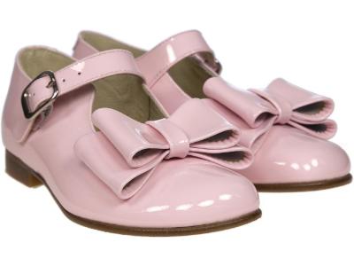 Picture of Panache Girls Double Bow Mary Jane Shoe  - Strawberry Pink