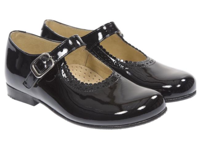 Picture of Panache Girls Mary Jane Shoe - Black Patent 