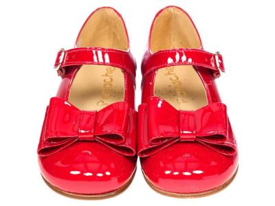 Picture of Panache Girls Double Bow Mary Jane Shoe - Red Patent