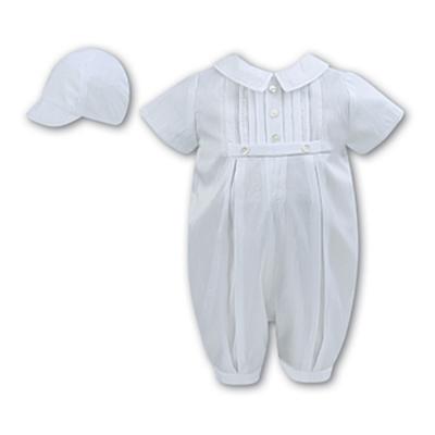 Picture of Sarah Louise Boys Shortie & Hat Set - White 