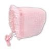 Picture of Sarah Louise Girls Smocked Ruffle Bonnet - Pink