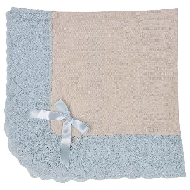 Picture of Mac Ilusion Boxed Knitted Lace Shawl - Beige Blue 