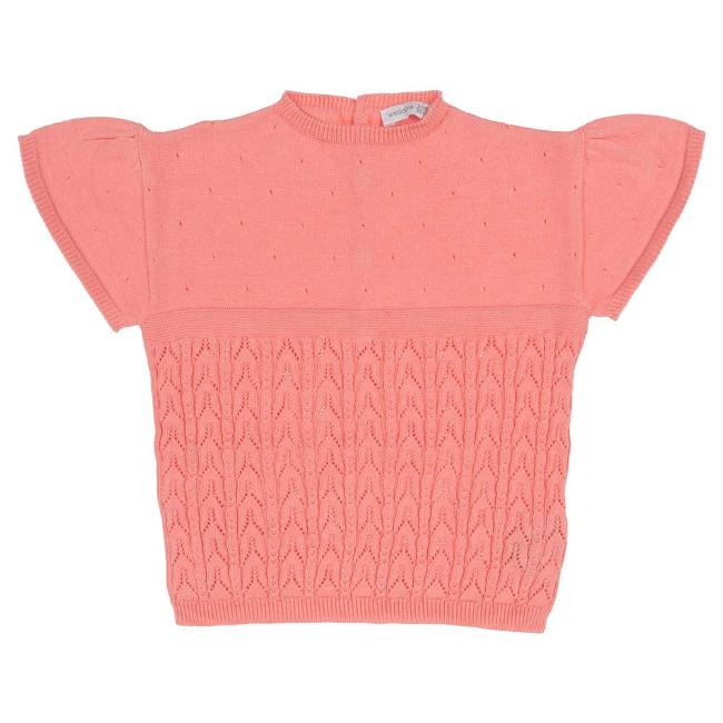Picture of Wedoble Baby Girl Open Knit Top & Bottoms Set - Coral Pink