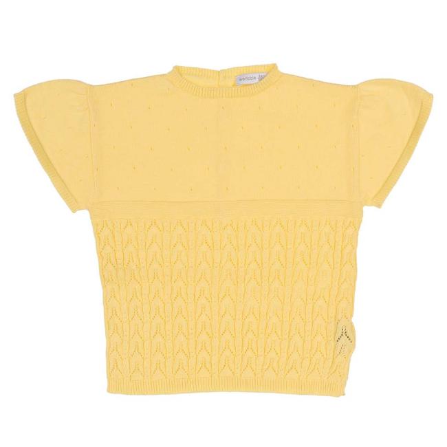Picture of Wedoble Baby Girl Open Knit Top & Bottoms Set - Yellow
