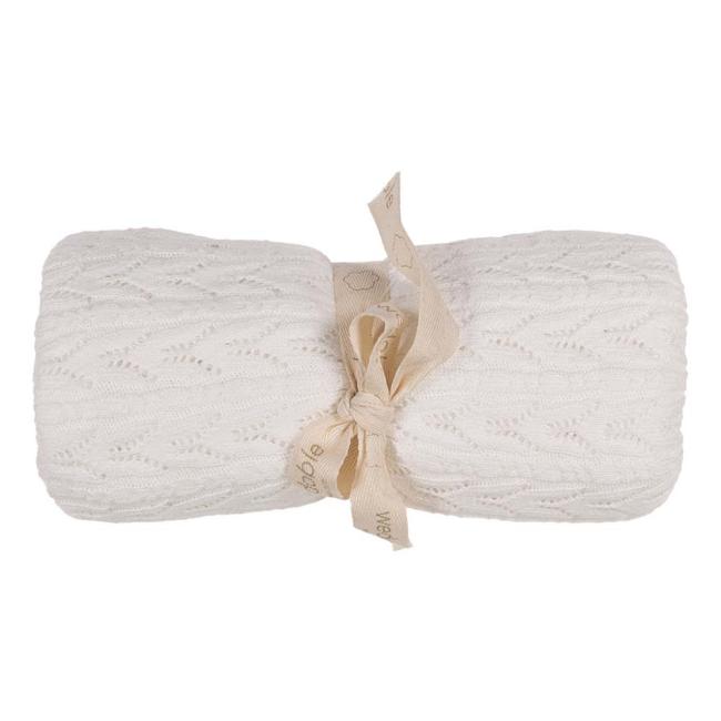 Picture of Wedoble Open Knit Cotton Baby Blanket - Ivory