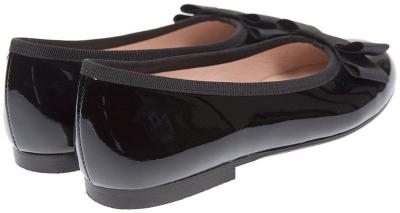 Picture of Panache Girls Ballerina Bow Pump - Black Patent 