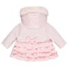 Picture of Little A Girls Ella Ruffle Coat With Faux Fur Trim - Pink