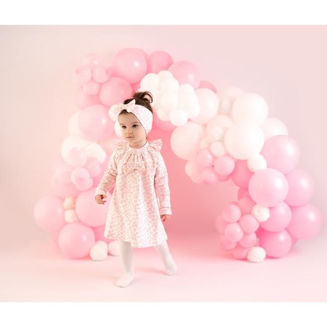 Picture of Little A Girls Estella Leopard Dress - Pink