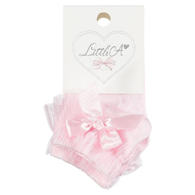 Picture of Little A Eloise Tulle Ankle Socks - Pink