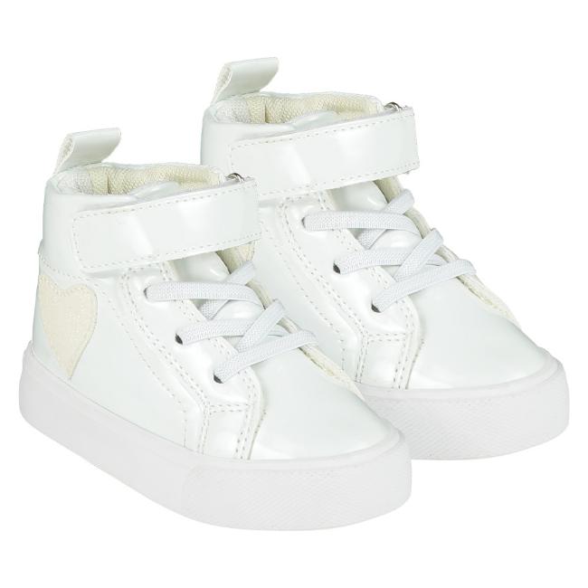 Picture of Little A Girls Sweetheart Glitter Hi Top.- White